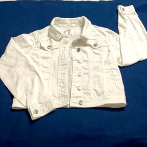 Justice Girls White Jean Jacket 12/14